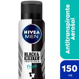 Desodorante Antitranspirante Nivea Men Invisible Black & White Fresh Spray x 150 ml