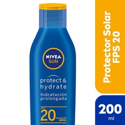 Protector Solar Humectante en Loción Nivea Sun Protect & Hydrate Fps 20 x 200 ml