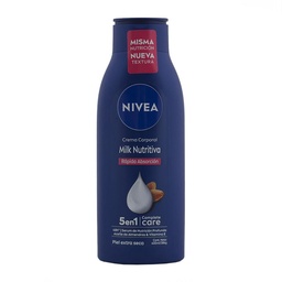 Crema Corporal Hidratante Nivea Milk Nutritiva 5 en 1 para Piel Extra Seca x 400 ml