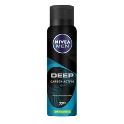 Desodorante Antitranspirante Nivea Men Deep Beat Carbon Activo Sin Siliconas x 150 ml