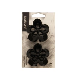 Broche para Pelo Flor Color Negro Basicare 1u.