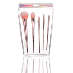 *Rosé* Set de Brochas: Polvo Base Sombra de Ojos Contorno de Ojos Delineador en Ángulo Basicare