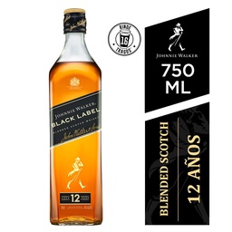 Whisky Johnnie Walker 12 Años 750 ml Black Label