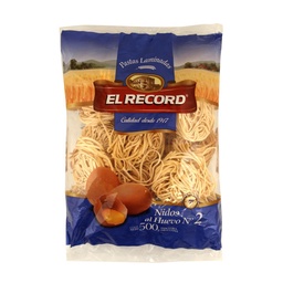 Fideos Nido Huevo N°2 El Record 500g