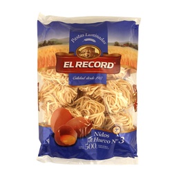 Fideos Nido Huevo N°3 El Record 500g