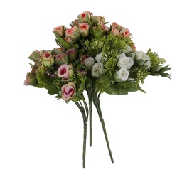 Ramo Flores Rosas Artificiales 2 x 27 cm Surt