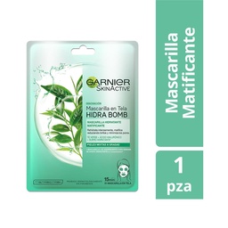 Mascarilla en Tela Garnier Skinactive Té Verde x 1 u