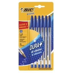 Boligrafo Bic Cristal Varios Colores 6 Unidades