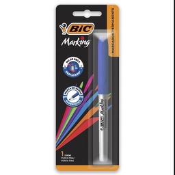 Marcador Permanente Bic Marking Punta Fina Azul 1 Unidad