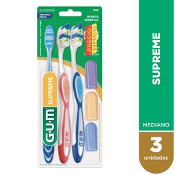 Cepillo Dental + Tapa Protectora Gum 3u