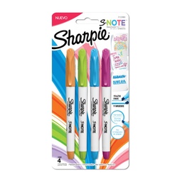 Resaltador Marcador Sharpie Snote Surtido 4 Unidades