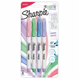 Resaltador Marcador Sharpie Snote 4 Unidades Surtido