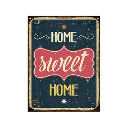 Cartel Chapa 28x20 cm Home Sweet Home