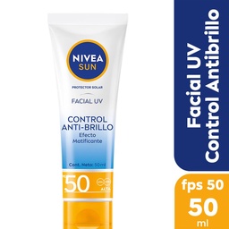 Protector Solar Facial Nivea Control Anti-brillo Fps 50 para Todo Tipo de Piel x 50 ml