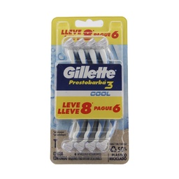 Maquina de Afeitar Prestobarba 3 Gillette 8 uni