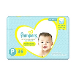 Pañal Premium Care T: P Pampers 36 uni