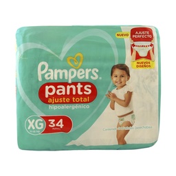 Pañal Pants Ajuste Total Talle: Xg Pampers 34u