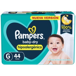 Pampers Baby Dry Pañales g 44u