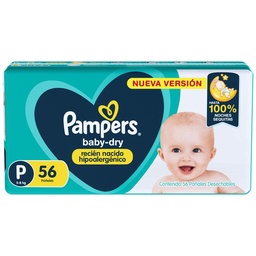 Pampers Baby Dry Recién Nacido Pañales P 56u