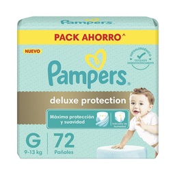 Pañal Deluxe Prote Hipoalergenico Talle: G Pampers 72u