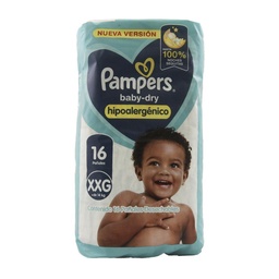 Pañal Baby-dry Hipoalergénico T:xxg Pampers 16u