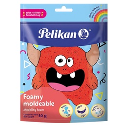 Masa Moldeable Pelikan Foamy Moldeable Rojo 50 g