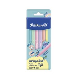 Marcadores Pelikan Markana Twist Varios Colores Pastel 6 Unidades