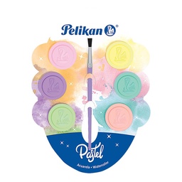 Acuarela Pelikan 6 Unidades Varios Colores Pastel con Pincel