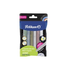 Crayones Pelikan Jumbo Metálico 6 Unidades