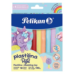 Plastilina Pelikan Varios Colores Pastel 10 Unidades