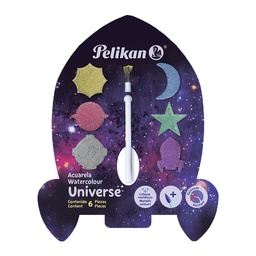 Acuarela Pelikan Universe 6 Unidades Varios Colores con Pincel