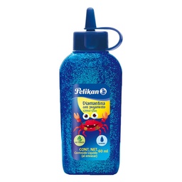 Adhesivo Escolar Pelikan Glitter Glue 60 gr 1 Unidad Diamantina Azul