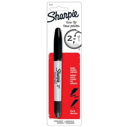 Marcador Sharpie Twin Tip Doble Punta Negro 1 Unidad