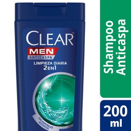 Shampoo 2 en 1 Anticaspa Clear Men 200 ml