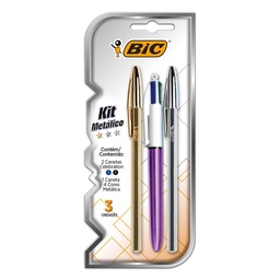 Kit Boligrafo Bic Metalico 3 Unidades