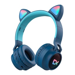 Auriculares Dekkin Aur-he-029ve Orejas de Gato Azul