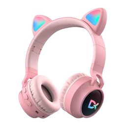 Auriculares Dekkin Aur-he-029pi Orejas de Gato Rosa