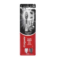 Cepillo de Dientes Colgate Max White Charcoal 2 u