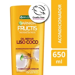 Acondicionador Oil Repair Liso Coco Fructis Garnier 650ml