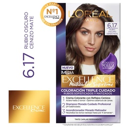 Kit Excellence Mat 6.17 Rubio Oscuro Loreal Cja 1 uni