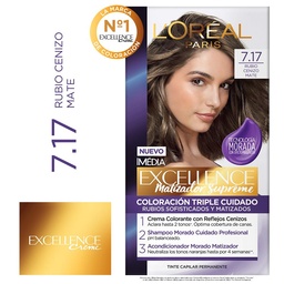 Kit Excellence Mat 7.17 Rubio Cenizo Mate Loreal Cja 1 uni