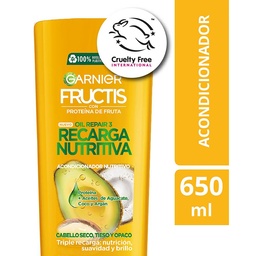 Acondicionador Oil Repair 3 Recarga Nutritiva Garnier Fructis Bot 650 ml