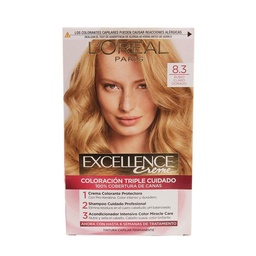 Kit Excellence Creme N 8.3 Rubio Claro Dorado Loreal 1u.