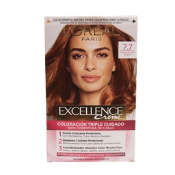 Kit Excellence Creme N7.7 Chocolate Rubio Loreal 1u.