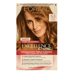 Kit Excellence Creme N 6.3 Rubio Oscuro Dorado Loreal 1u.