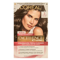 Kit Excellence Creme N 3 Castaño Oscuro Loreal 1u.