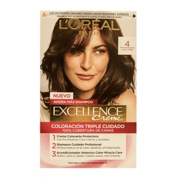 Kit Excellence Creme N4 Castaño Loreal 1u