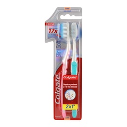 Cepillo de Dientes Colgate Slim Soft Base 2 u