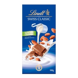 Chocolate Milk Almond Lindt Swiss 100 grm