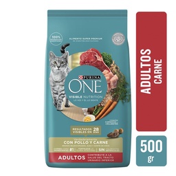 Alim. Gatos Sabor Pollo y  Purina One Bsa .5 grm